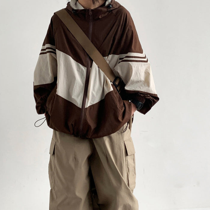 90's brown oversized bomber jacket