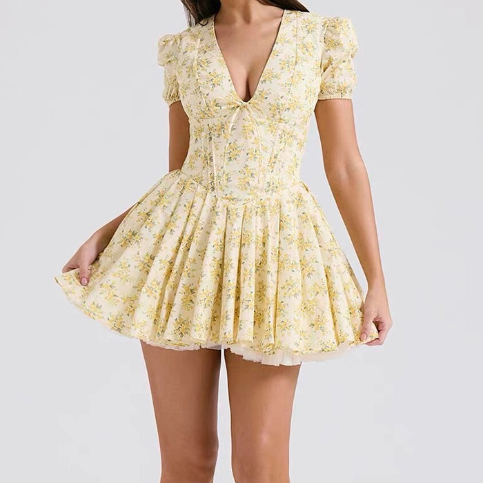 sunny afternoon cottagecore floral dress
