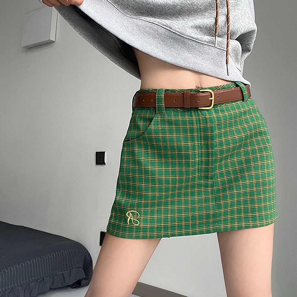 self made preppy mini skirt
