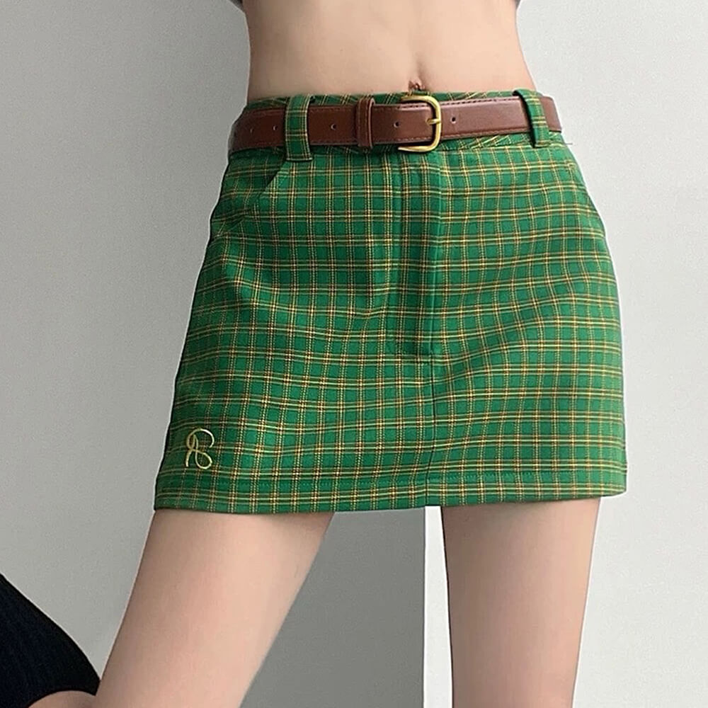 self made preppy mini skirt